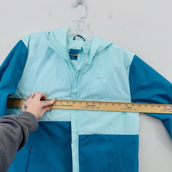 Eddie Bauer Lone Peak Blue Color Block Windbreaker Boys Size L - Picture 8 of 11